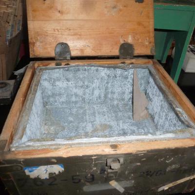 Tin Lined Military Ammo Box