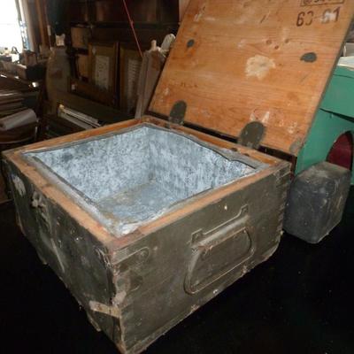 Tin Lined Military Ammo Box
