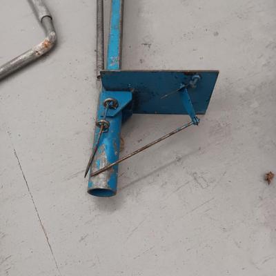 ICE FISHING POLES AND AUGER SHOVEL PLUS 2 FISHING POLE HOLDERS