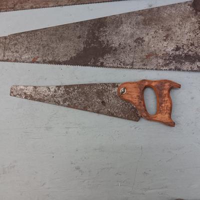 3 VINTAGE HAND SAWS