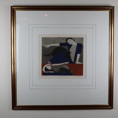 Will Barnet, Artist Proof “Blue Robe” Lithograph