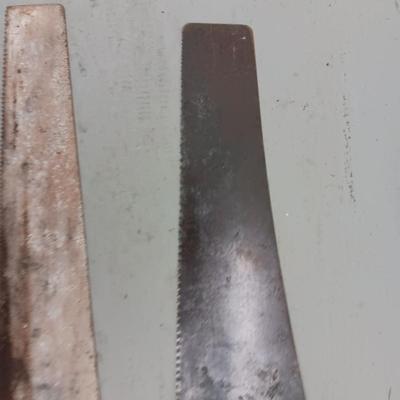 2 VINTAGE HAND SAWS