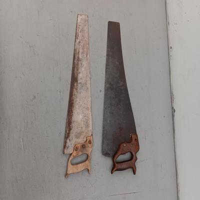 2 VINTAGE HAND SAWS