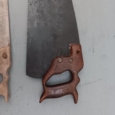2 VINTAGE HAND SAWS