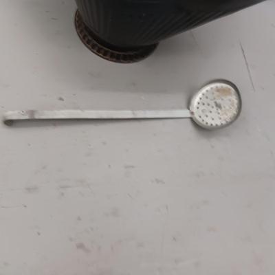 COAL/ASH BUCKET WITH A LONG HANDLED STRAINER