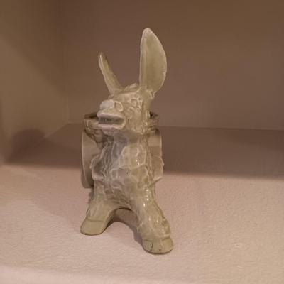 VINTAGE GREEN DONKEY PLANTER
