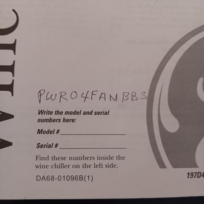 GE PROFILE WINE CHILLER