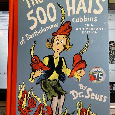 The 500 Hats of Bartholomew Cubbins by Dr Seuss 75th Anniversary Edition in Good Condition.