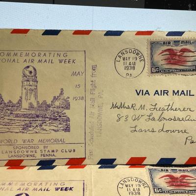 2 National Air Mail Week Commemorative Event Covers May/1938 as Pictured.