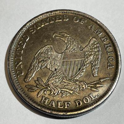 1838 Reeded Edge EF Condition Lightly Cleaned Capped Bust Half Dollar Great Looking Type Coin as Pictured.