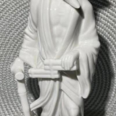 Vintage Asian Porcelain Man w/Cane Figurine 10.25