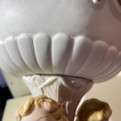 Vintage Cherub Porcelain Pedestal Compote/Bowl. Highly detailed and in VG Preowned Condition. No chips or Cracks and all fingers intact....