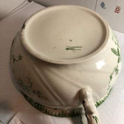 Scarce Ridgway's Sandringham England Transferware Chamber Pot 9" Diameter & 5" Tall in Good Preowned Condition as...