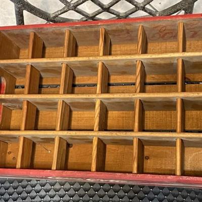 Vintage Coca-Cola Red Wooden 24 Bottle Coke Crate in VG Preowned Condition as Pictured.