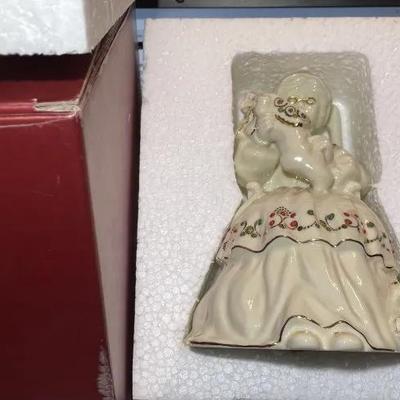 Lenox China Jewels Twas the Night Collection Mrs. Santa Claus Porcelain Figurine in Original Box as Pictured.