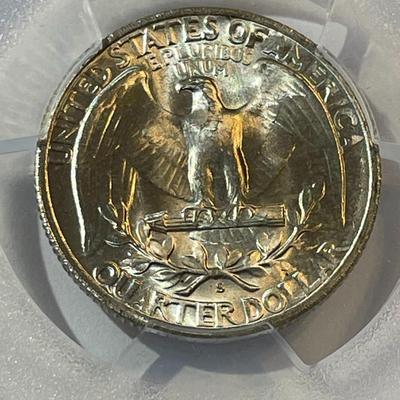 PCGS Certified 1946-S MS-65 Quality Washington Silver Quarter as Pictured.