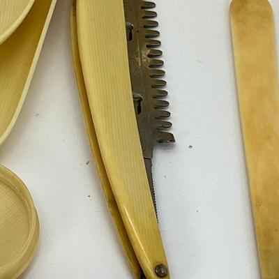 Victorian Bone and melamine vanity set