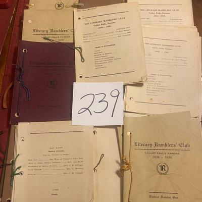 VF 1930 Literary Ramblers Club Booklets