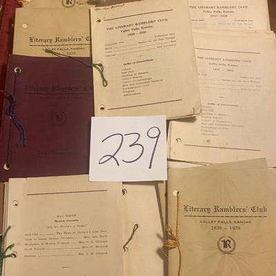 VF 1930 Literary Ramblers Club Booklets