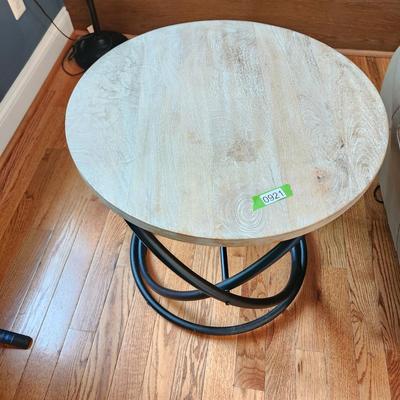 PAIR Contemporary End Tables 24" dia