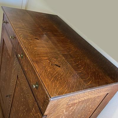 Solid Tiger Oak Cabinet