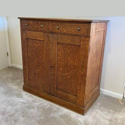 Solid Tiger Oak Cabinet