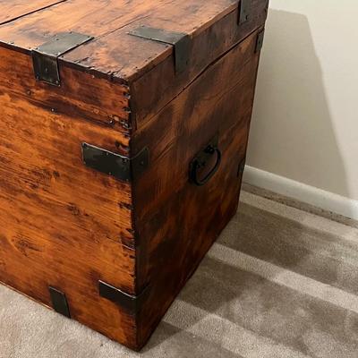 Solid Wood Iron Bound Chest