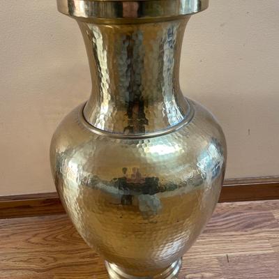 Large made in Hong Kong brass vase