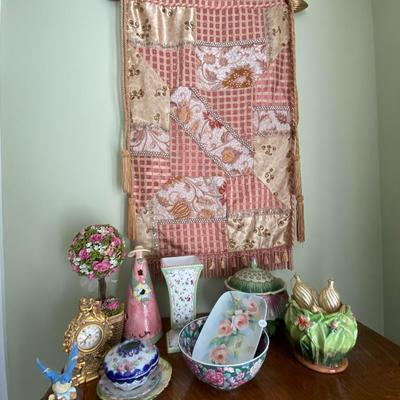 Lot of Assorted Knick-Knacks, Baubles, and One Tapestry