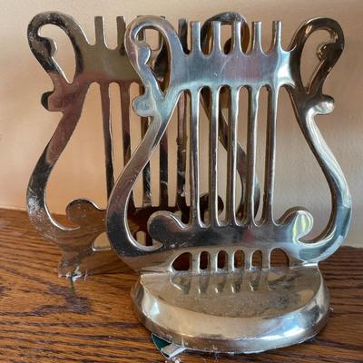 Metal decanter and book ends