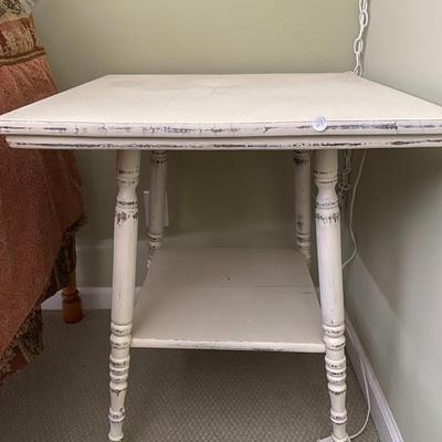 Square Farmhouse Table with Shelf