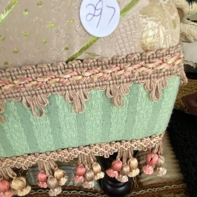 Lot of Cushioned Stool and Three Pillows