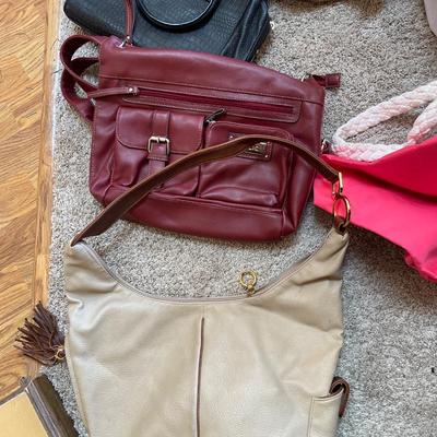 Mostly leather purses and bags