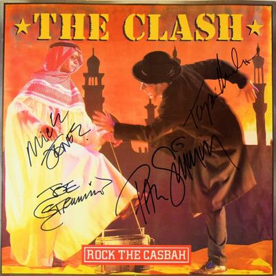 The Clash Rock The Casbah signed 12 Inch Single album