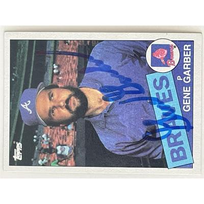 Atlanta Braves Gene Garber signed 1985 Topps #129 trading card