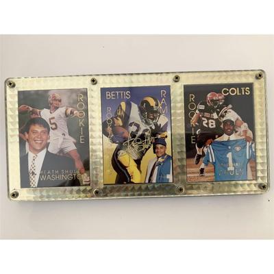 Shuler, Bettis & Faulk NFL Rookie Framed Football Card Set