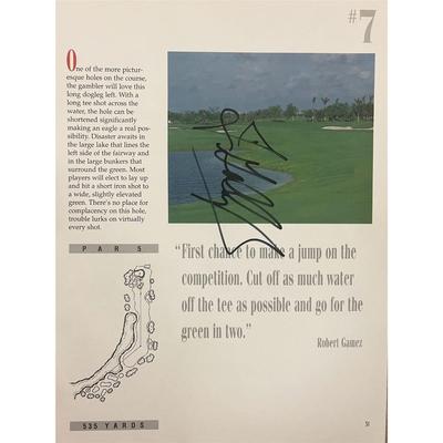 Professional golfer Jim Gallagher Jr. signed magazine page 