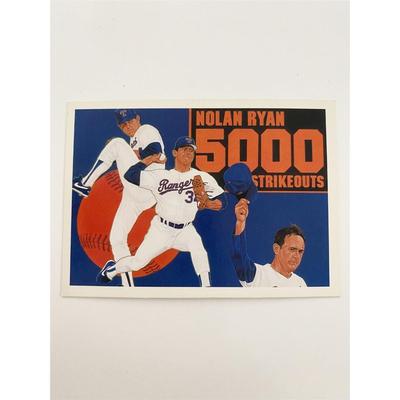 Nolan Ryan Texas Rangers 5000 Strikeouts Baseball Card