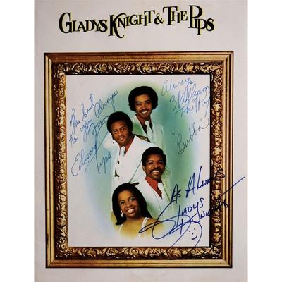 Gladys Kight & The Pips signed music book. 