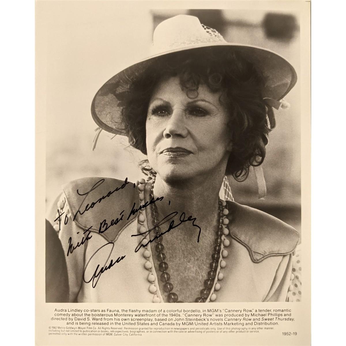 Audra Lindley signed photo | EstateSales.org