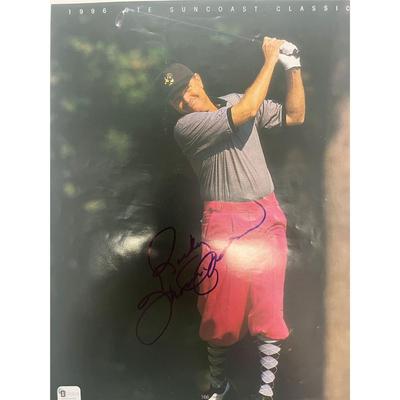 Professional golfer Rocky Thompson  signed magazine page