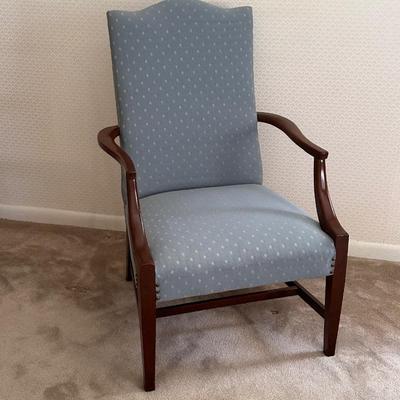 Mahogany High Back Occasional Chair