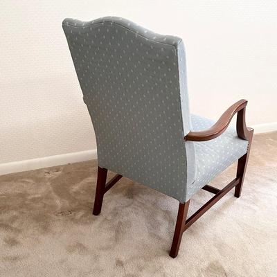 Mahogany High Back Occasional Chair