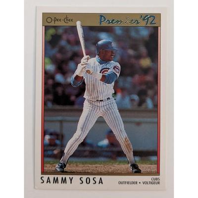 Sammy Sosa Cubs Premier '92 O-Pee-Chee Baseball Card