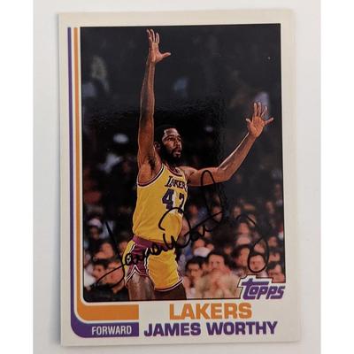 James Worthy Lakers Facsimile Signed Topps Basketball Card 1993