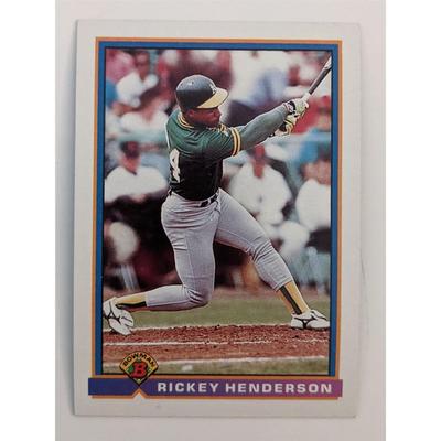 Rickey Henderson Oakland Athletics Bowman Baseball Card