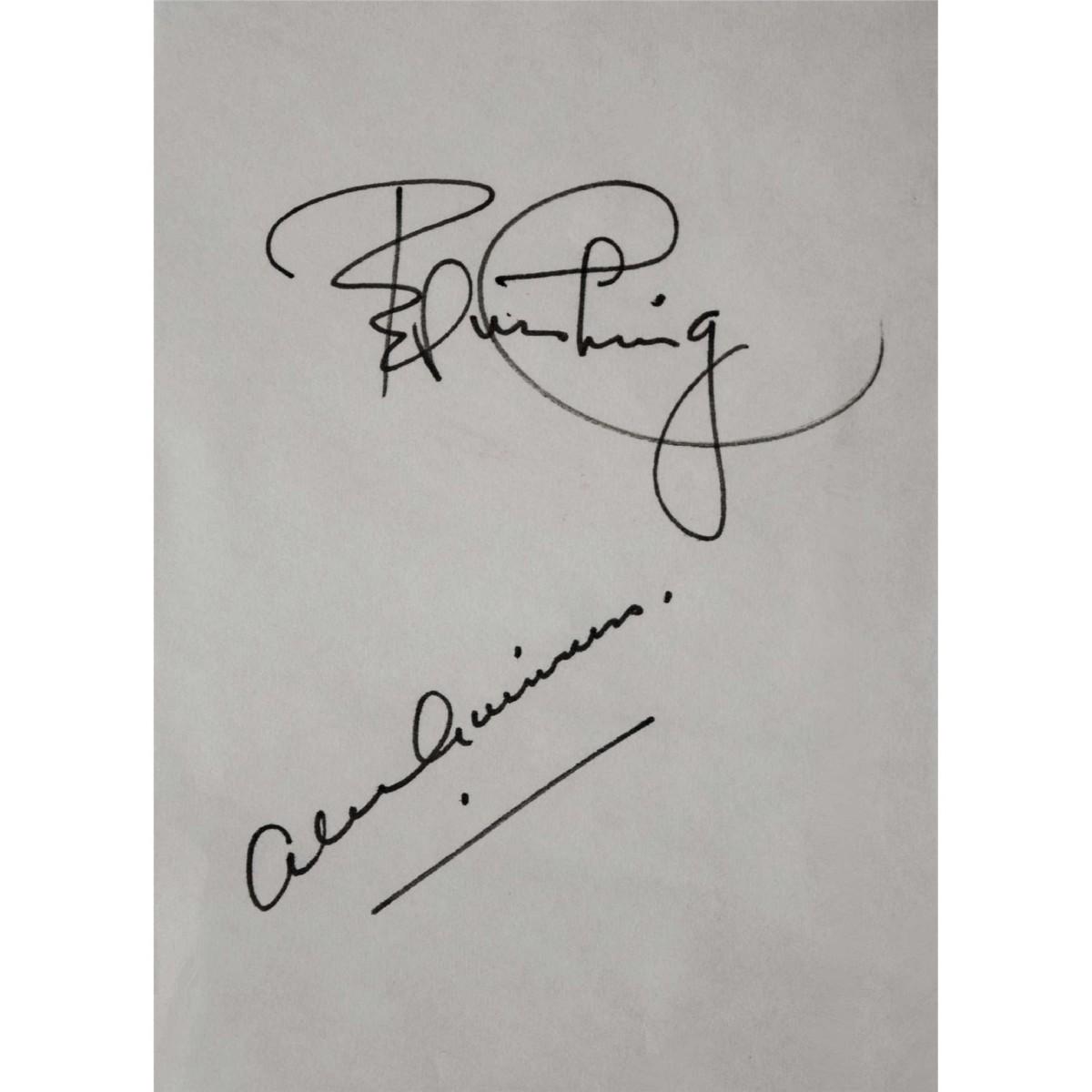 Alec Guinness & Peter Cushing Signature Strip | EstateSales.org