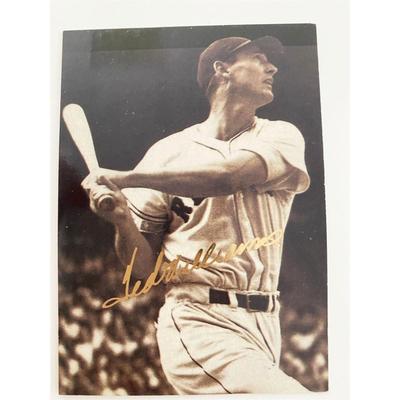 Ted Williams Red Sox  Facsimile Signed Baseball Card