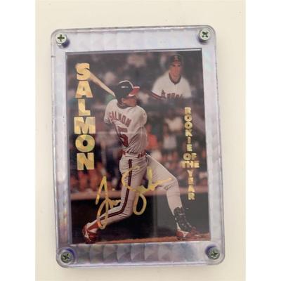 Tim Salmon California Angels Rookie of the Year Facsimile Signed Framed Baseball Card