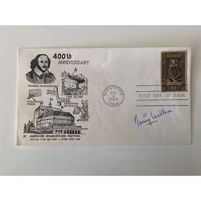 Irving Wallace signed commemorative cover  